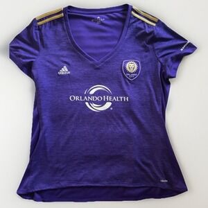 Orlando City SC Womens Soccer Jersey 2XL Purple Adidas Climalite MLS Football